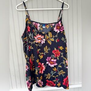 Old Navy Floral Camisole Top - navy, pink, yellow